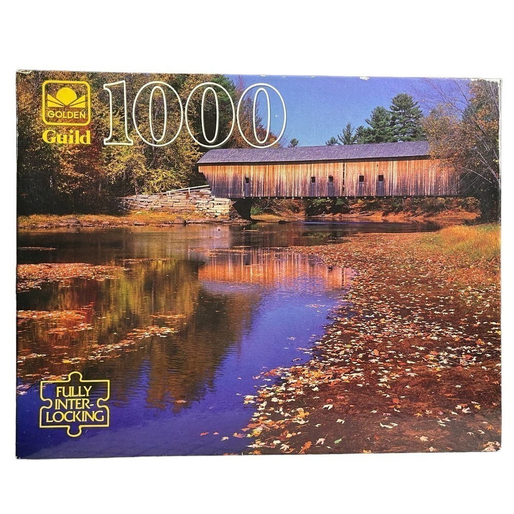 Golden Guild 1000 Piece Puzzle Hemlock Bridge Dick Dietrich SEALED
